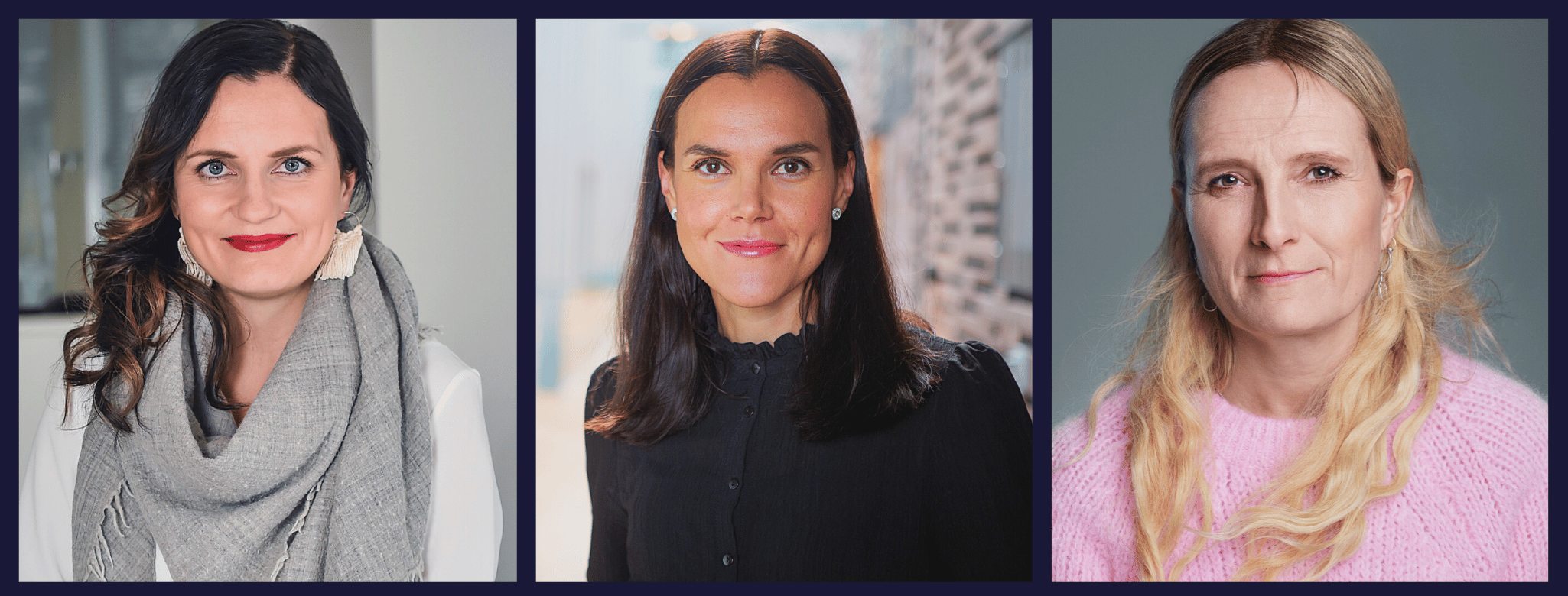 Mediaviestinnässä olevaan tasa-arvon megatrendiin liittyvän webinaarin puhujat.