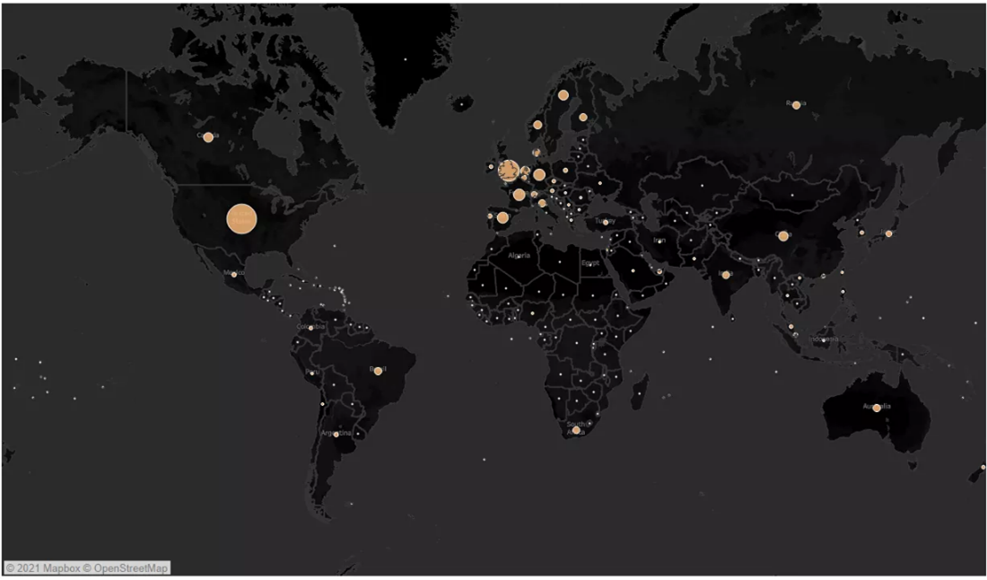 Kansainvälisen mediaseurannan kartta